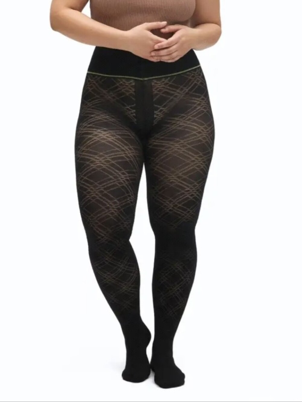 new SHEERTEX Classic Semi-Opaque Argyle Tights 2X Whimsigoth Preppy Punk Hosiery
